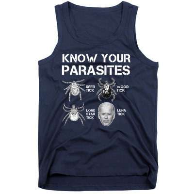 Know Your Parasites Anti Joe Biden Funny Tank Top