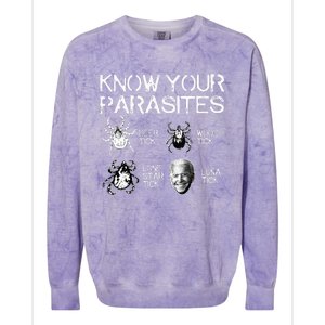 Know Your Parasites Tick Biden Classic Colorblast Crewneck Sweatshirt