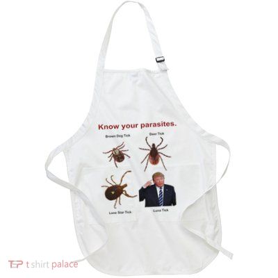 Know Your Parasites Trump Full-Length Apron With Pockets