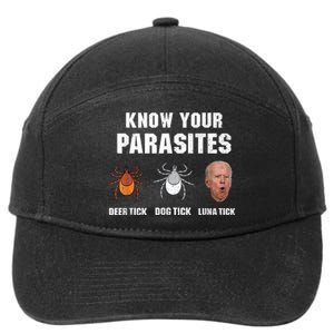 Know Your Parasites Anti Joe Biden 7-Panel Snapback Hat