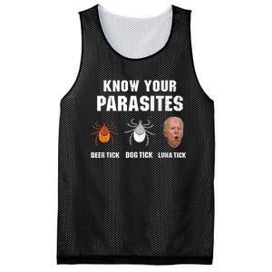 Know Your Parasites Anti Joe Biden Mesh Reversible Basketball Jersey Tank