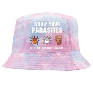 Know Your Parasites Anti Joe Biden Tie-Dyed Bucket Hat