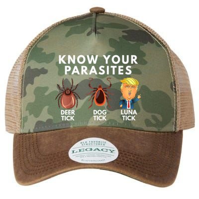 Know Your Parasites Deer Tick Dog Tick Luna Tick Anti Trump Legacy Tie Dye Trucker Hat