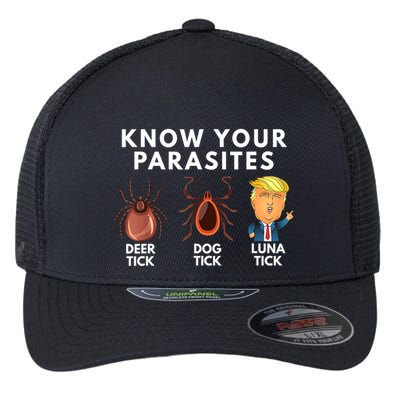 Know Your Parasites Deer Tick Dog Tick Luna Tick Anti Trump Flexfit Unipanel Trucker Cap