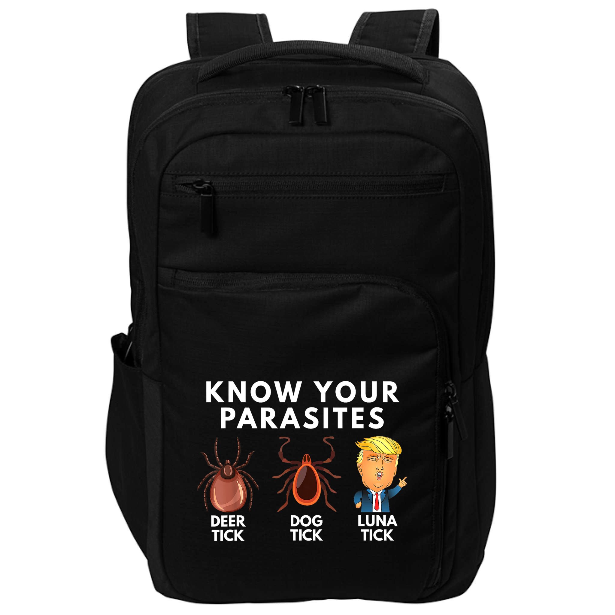 Know Your Parasites Deer Tick Dog Tick Luna Tick Anti Trump Impact Tech Backpack