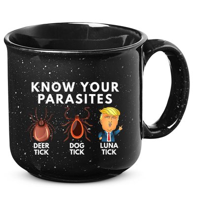 Know Your Parasites Deer Tick Dog Tick Luna Tick Anti Trump 15oz Campfire Ceramic Mug