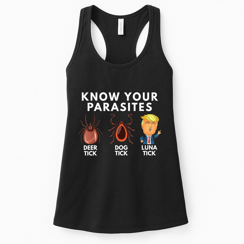 Know Your Parasites Deer Tick Dog Tick Luna Tick Anti Trump Womens Tank Top
