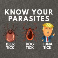 Know Your Parasites Deer Tick Dog Tick Luna Tick Anti Trump Cotton Canvas Backpack