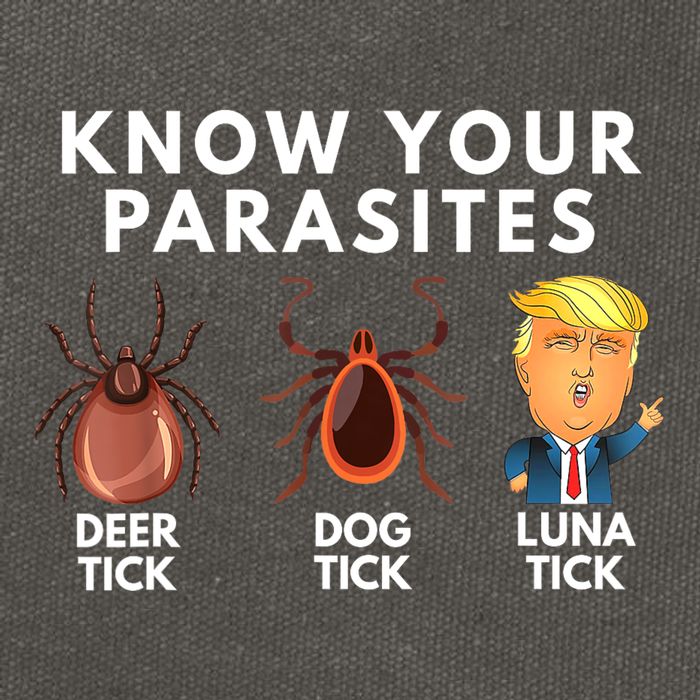 Know Your Parasites Deer Tick Dog Tick Luna Tick Anti Trump Cotton Canvas Backpack