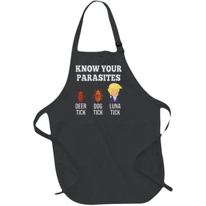 Know Your Parasites Anti Trump Luna Tick Full-Length Apron With Pockets