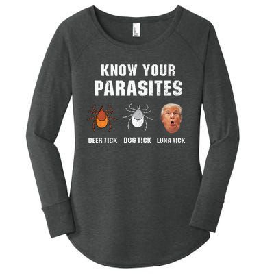 Know Your Parasites Funny Anti Trump Women's Perfect Tri Tunic Long Sleeve Shirt