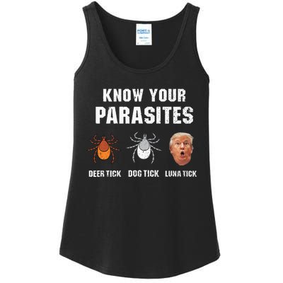 Know Your Parasites Funny Anti Trump Ladies Essential Tank