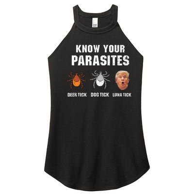 Know Your Parasites Funny Anti Trump Women's Perfect Tri Rocker Tank