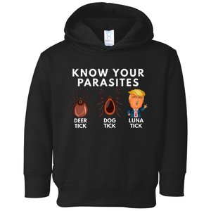 Know Your Parasites Deer Tick Dog Tick Luna Tick Anti Trump Toddler Hoodie