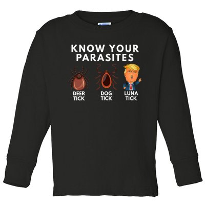 Know Your Parasites Deer Tick Dog Tick Luna Tick Anti Trump Toddler Long Sleeve Shirt