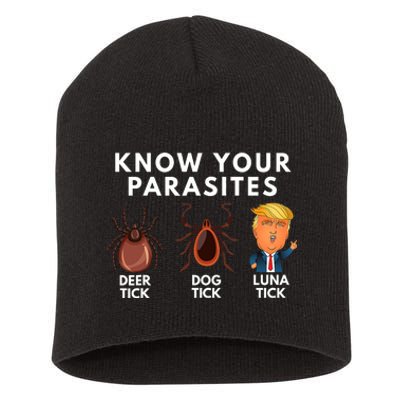 Know Your Parasites Deer Tick Dog Tick Luna Tick Anti Trump Short Acrylic Beanie