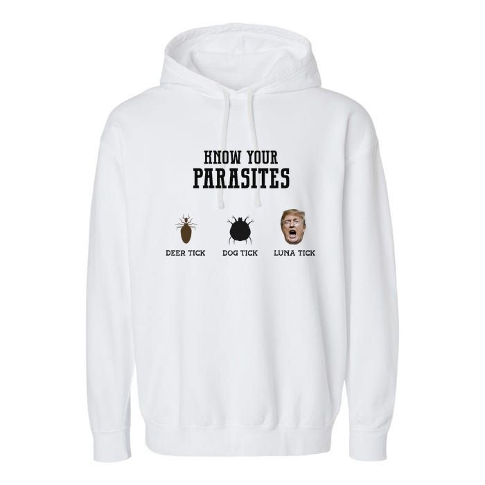 Know Your Parasites Antitrump Garment-Dyed Fleece Hoodie