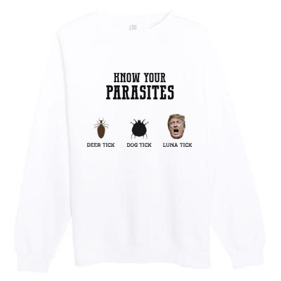 Know Your Parasites Antitrump Premium Crewneck Sweatshirt