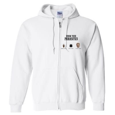 Know Your Parasites Antitrump Full Zip Hoodie