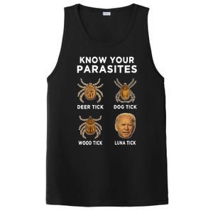 Know Your Parasites Funny Anti Joe Biden PosiCharge Competitor Tank