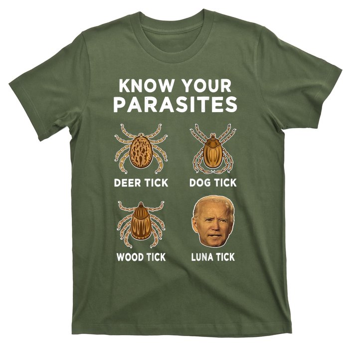 Know Your Parasites Funny Anti Joe Biden T-Shirt