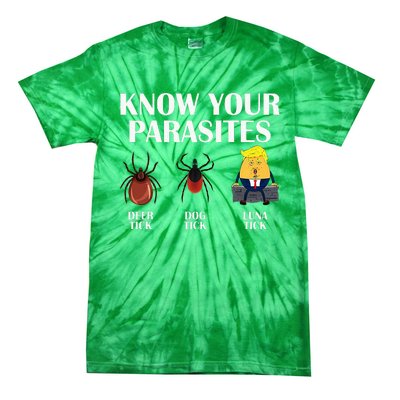 Know Your Parasites Anti Trump Democrat Vote Kamala Tie-Dye T-Shirt