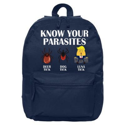 Know Your Parasites Anti Trump Democrat Vote Kamala 16 in Basic Backpack