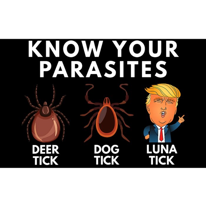 Know Your Parasites Satire Funny Deer Tick Dog Tick Luna Tick Bumper Sticker