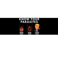 Know Your Parasites Satire Funny Deer Tick Dog Tick Luna Tick Bumper Sticker