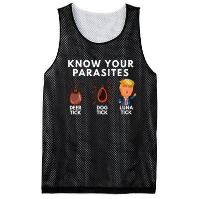 Know Your Parasites Satire Funny Deer Tick Dog Tick Luna Tick Mesh Reversible Basketball Jersey Tank