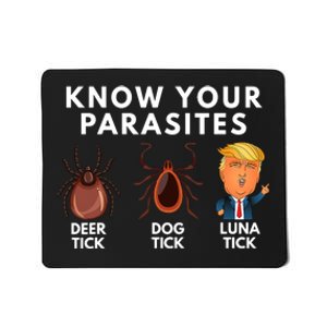 Know Your Parasites Satire Funny Deer Tick Dog Tick Luna Tick Mousepad