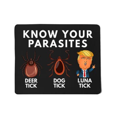 Know Your Parasites Satire Funny Deer Tick Dog Tick Luna Tick Mousepad