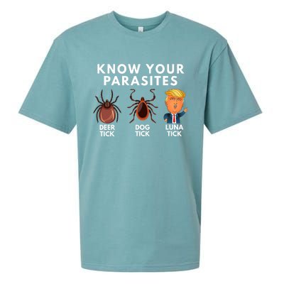 Know Your Parasites Satire Funny Deer Tick Dog Tick Luna Tick Sueded Cloud Jersey T-Shirt