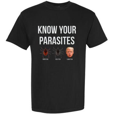 Know Your Parasites Dump President Trump Parasite Lunatic Garment-Dyed Heavyweight T-Shirt