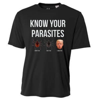 Know Your Parasites Dump President Trump Parasite Lunatic Cooling Performance Crew T-Shirt