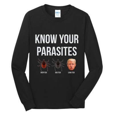 Know Your Parasites Dump President Trump Parasite Lunatic Tall Long Sleeve T-Shirt