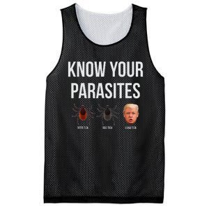 Know Your Parasites Dump President Trump Parasite Lunatic Mesh Reversible Basketball Jersey Tank