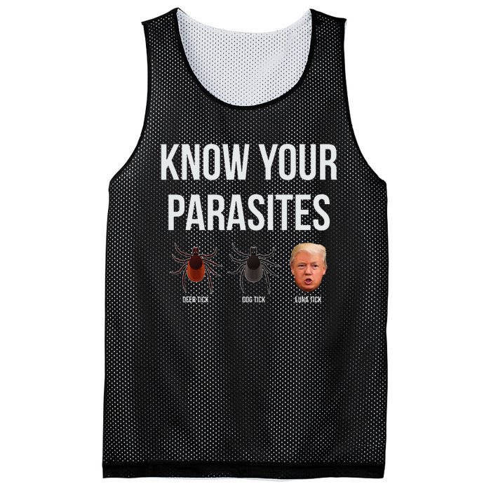 Know Your Parasites Dump President Trump Parasite Lunatic Mesh Reversible Basketball Jersey Tank