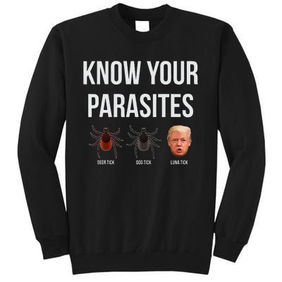 Know Your Parasites Dump President Trump Parasite Lunatic Tall Sweatshirt