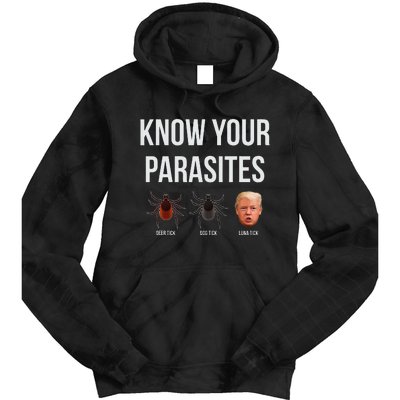 Know Your Parasites Dump President Trump Parasite Lunatic Tie Dye Hoodie