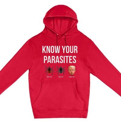 Know Your Parasites Dump President Trump Parasite Lunatic Premium Pullover Hoodie