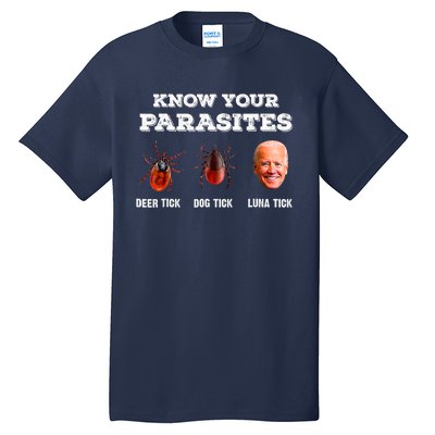 Know Your Parasites Anti Joe Biden Deer Tick, Dog Tick Tall T-Shirt