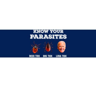 Know Your Parasites Anti Joe Biden Deer Tick, Dog Tick Bumper Sticker