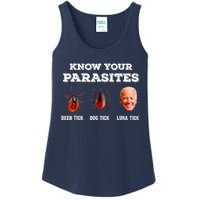 Know Your Parasites Anti Joe Biden Deer Tick, Dog Tick Ladies Essential Tank