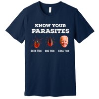 Know Your Parasites Anti Joe Biden Deer Tick, Dog Tick Premium T-Shirt