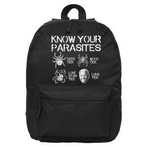 Know Your Parasites Tick Biden (On Back) Classic 16 in Basic Backpack