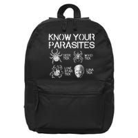 Know Your Parasites Tick Biden (On Back) Classic 16 in Basic Backpack