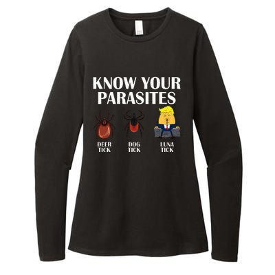 Know Your Parasites Anti Trump Democrat Vote Kamala Womens CVC Long Sleeve Shirt