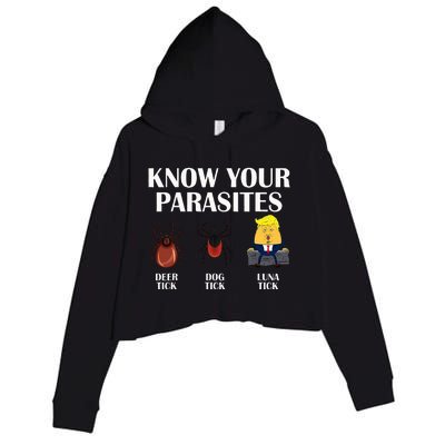 Know Your Parasites Anti Trump Democrat Vote Kamala Crop Fleece Hoodie