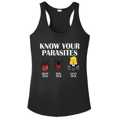 Know Your Parasites Anti Trump Democrat Vote Kamala Ladies PosiCharge Competitor Racerback Tank